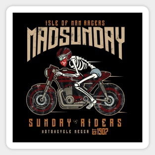 Isle Of Man Road Racing Mad Sunday Sticker